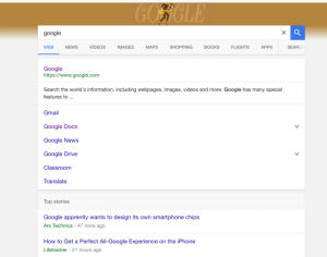 Google new search result interface for tablets