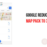 Google reduces  local map pack to 3