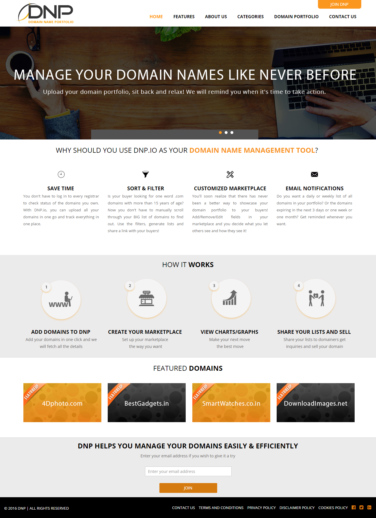 Dynamic Website for Domain Name Portfolio