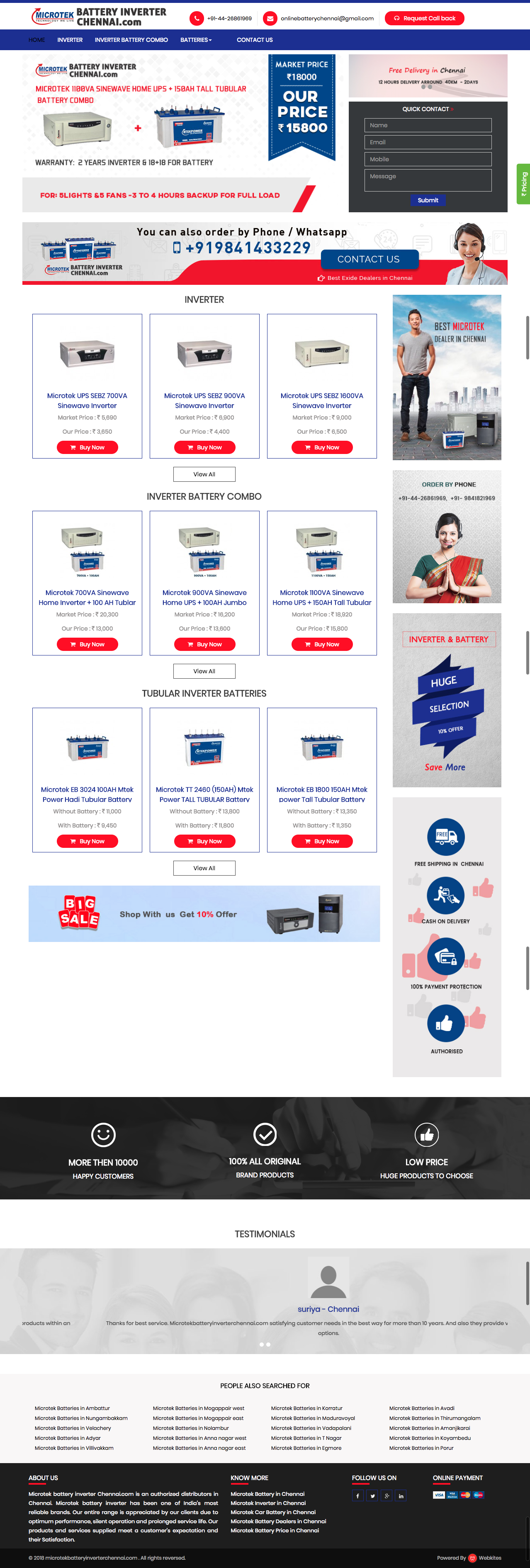 Microtek Battery Inverter Chennai